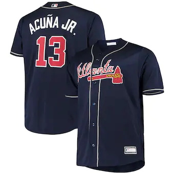 mens ronald acuna jr navy atlanta braves big and tall repli